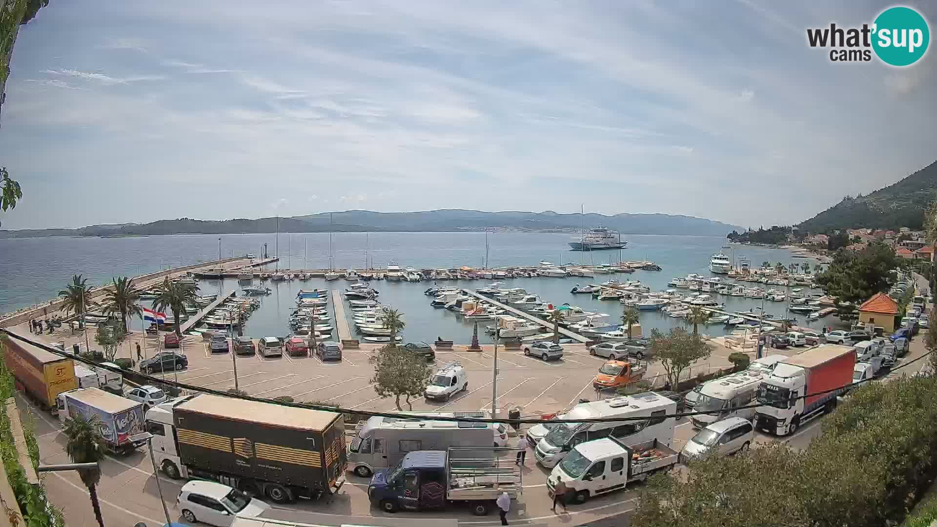 Webcam Orebić Riva – Ferry to Korčula Live