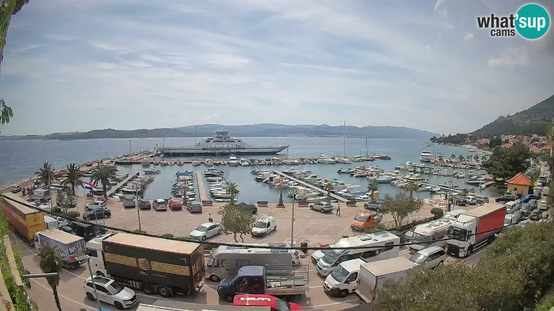 Webcam Orebić Riva – Ferry to Korčula Live