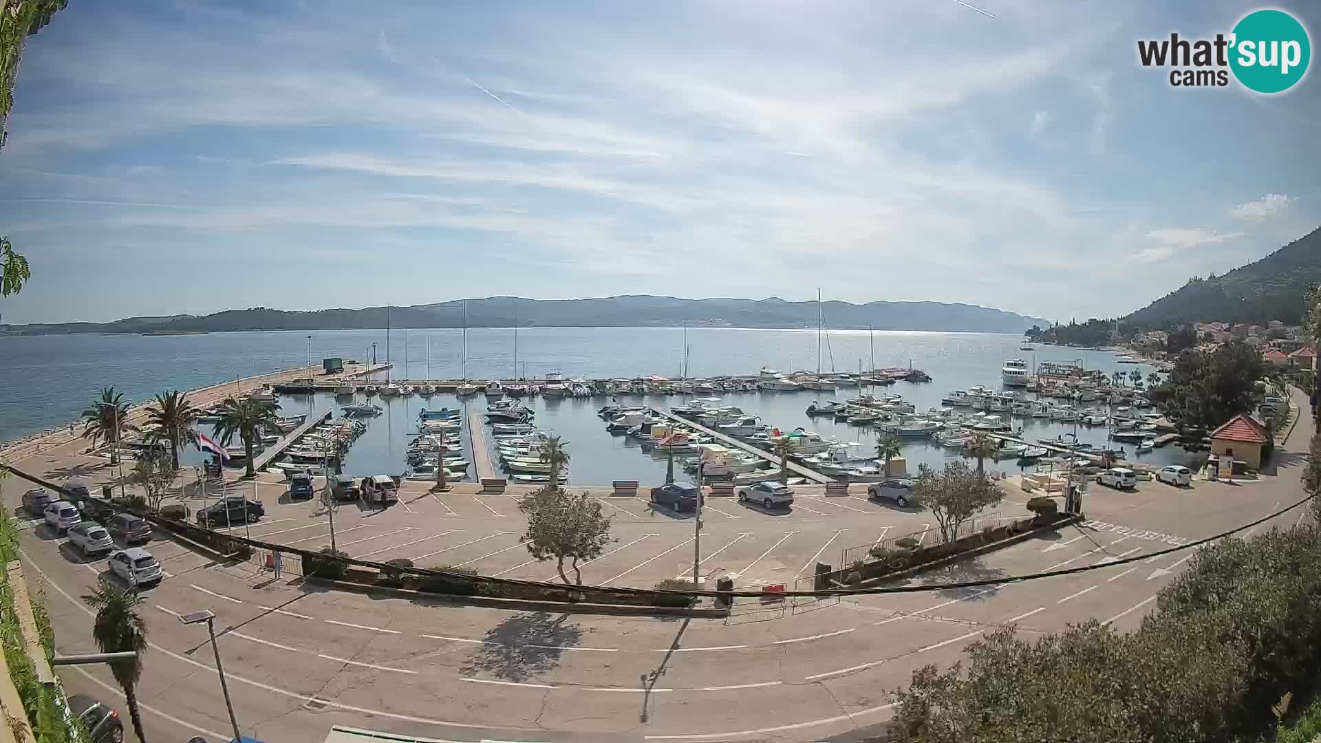 Spletna kamera Orebić Riva – Trajekt za Korčulo v živo