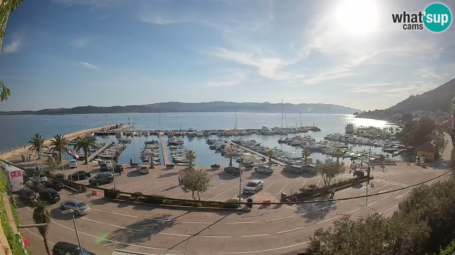 Webcam Orebić Uferpromenade – Fähre nach Korčula Live