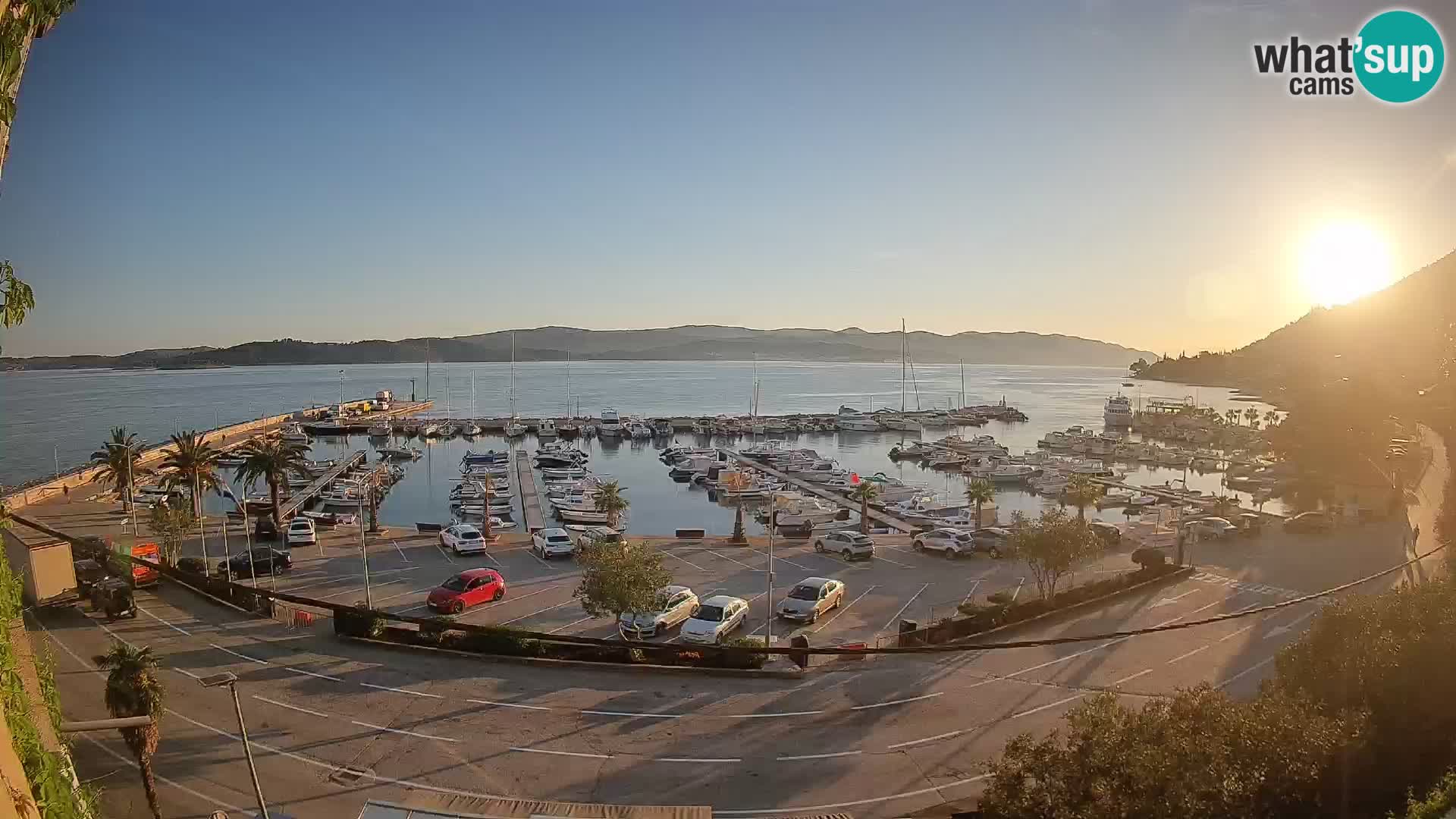 Webcam Orebić Uferpromenade – Fähre nach Korčula Live