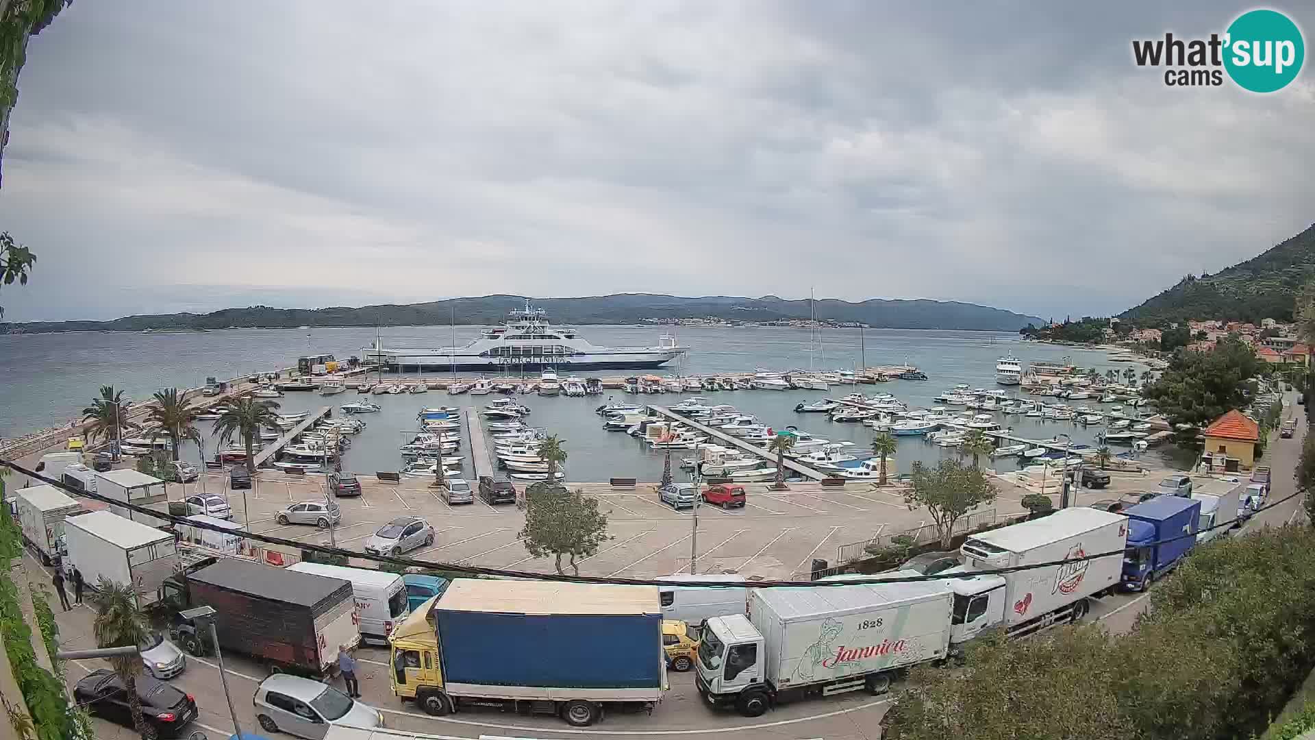 Webcam Orebić Riva – Ferry to Korčula Live
