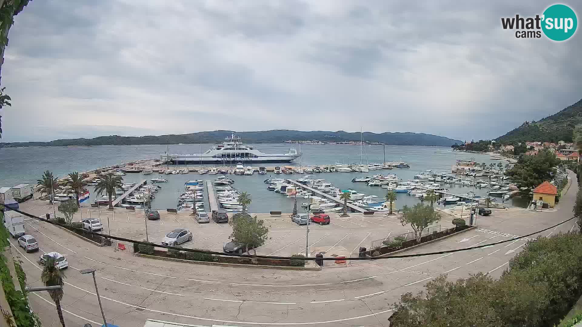 Webcam Orebić Riva – Ferry a Korčula en vivo