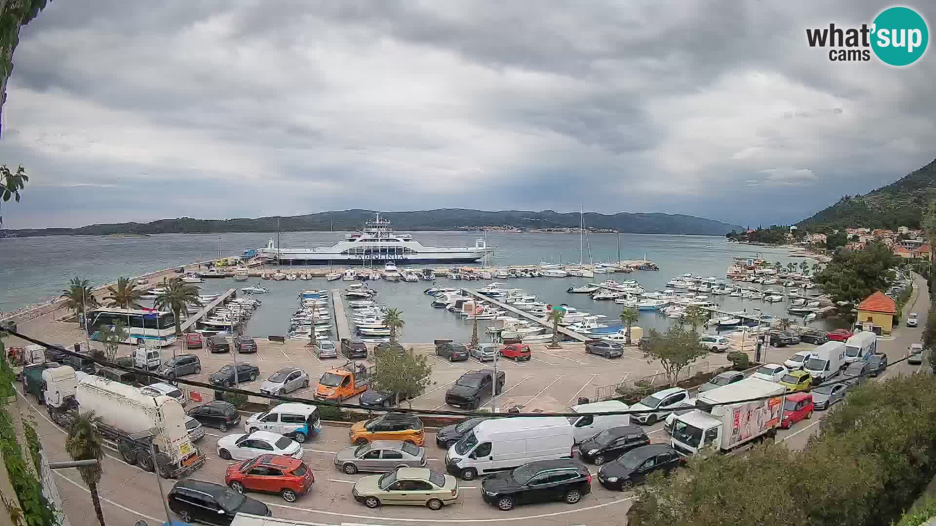 Webcam Orebić Riva – Ferry to Korčula Live