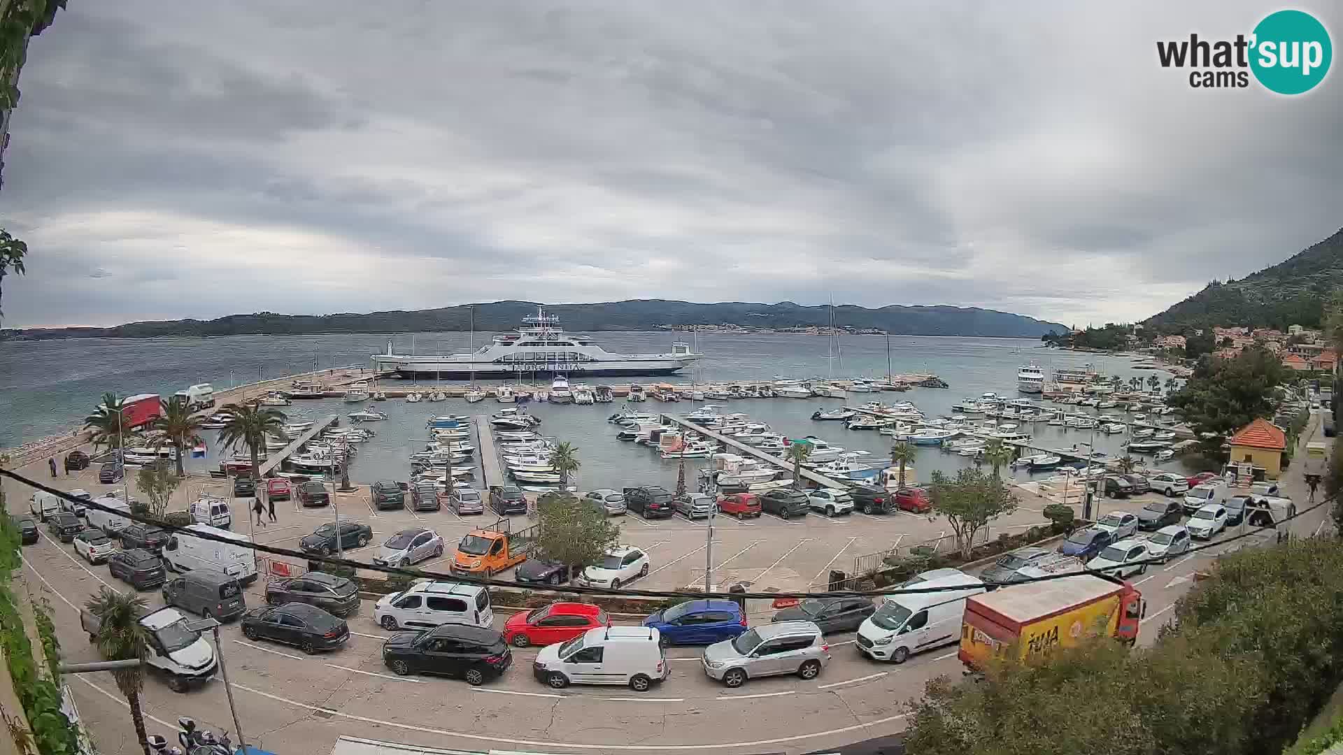 Webcam Orebić Riva – Ferry to Korčula Live