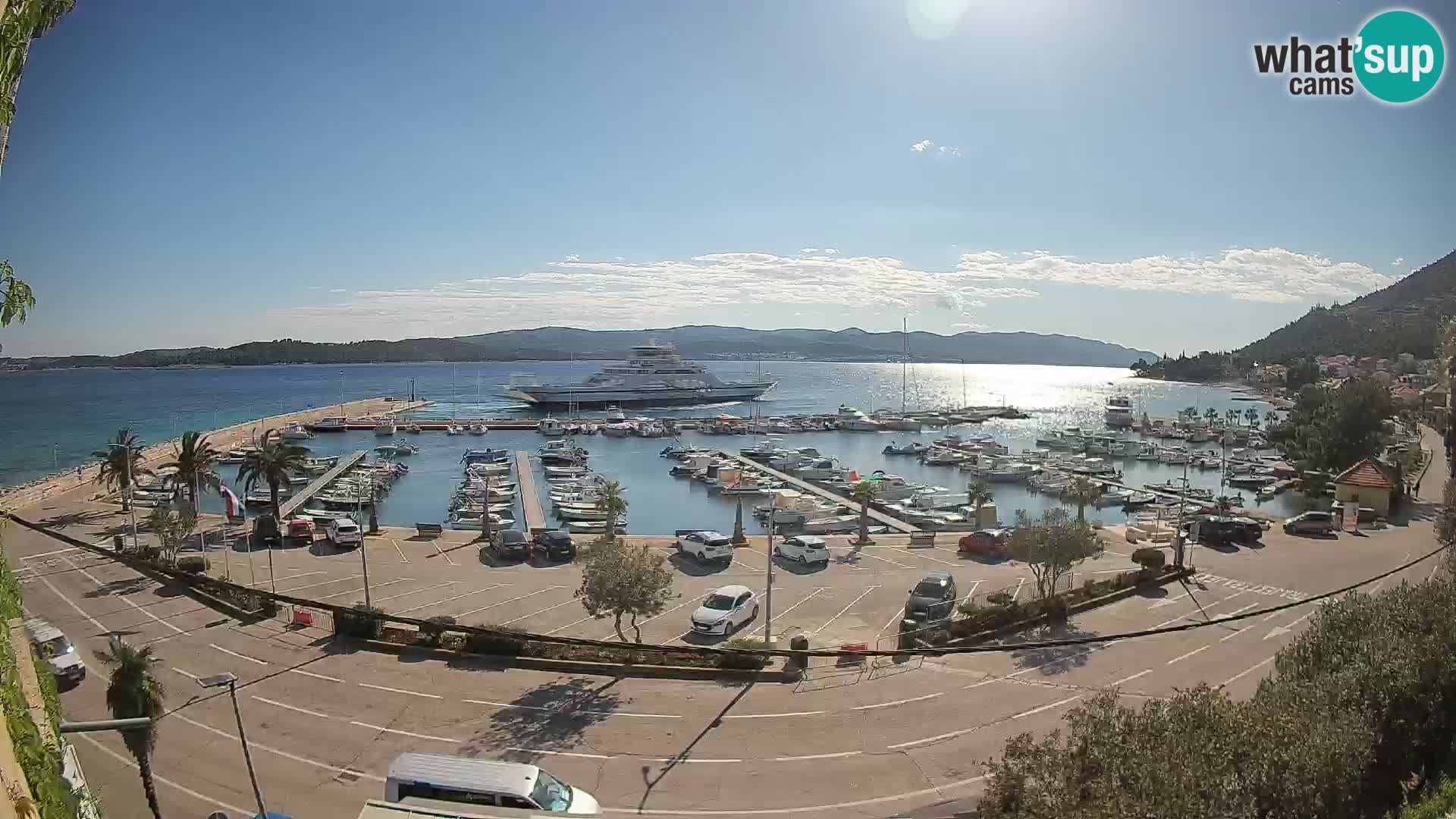 Webcam Orebić Uferpromenade – Fähre nach Korčula Live