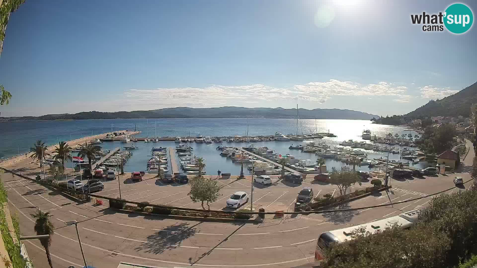 Webcam Orebić Riva – Ferry to Korčula Live