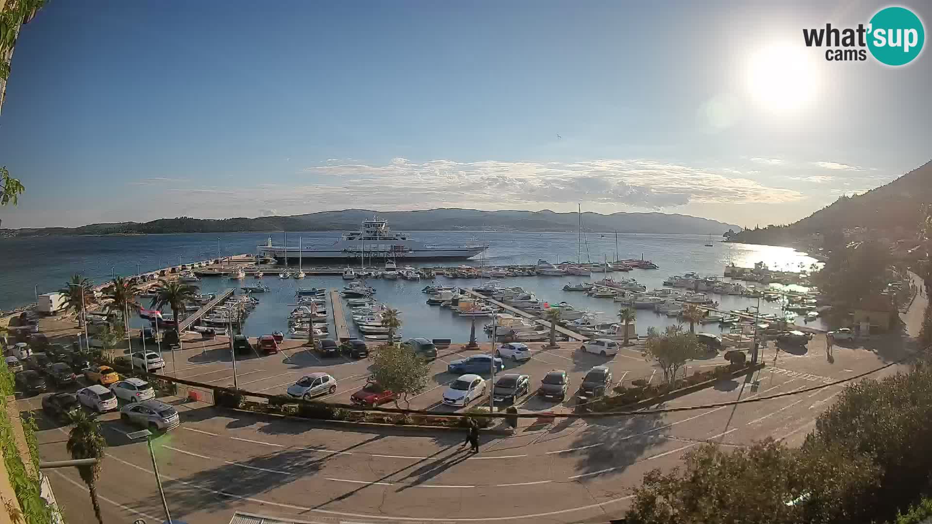 Webcam Orebić Uferpromenade – Fähre nach Korčula Live
