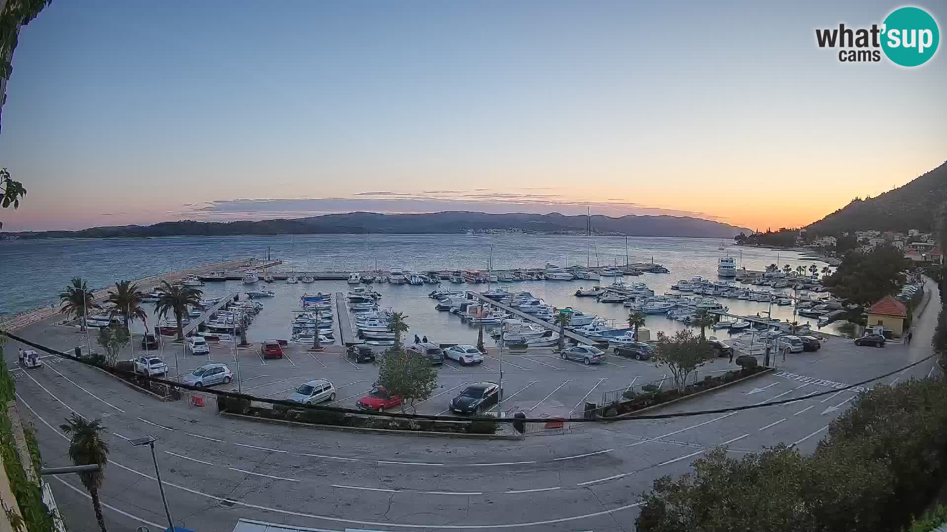 Webcam Orebić Uferpromenade – Fähre nach Korčula Live