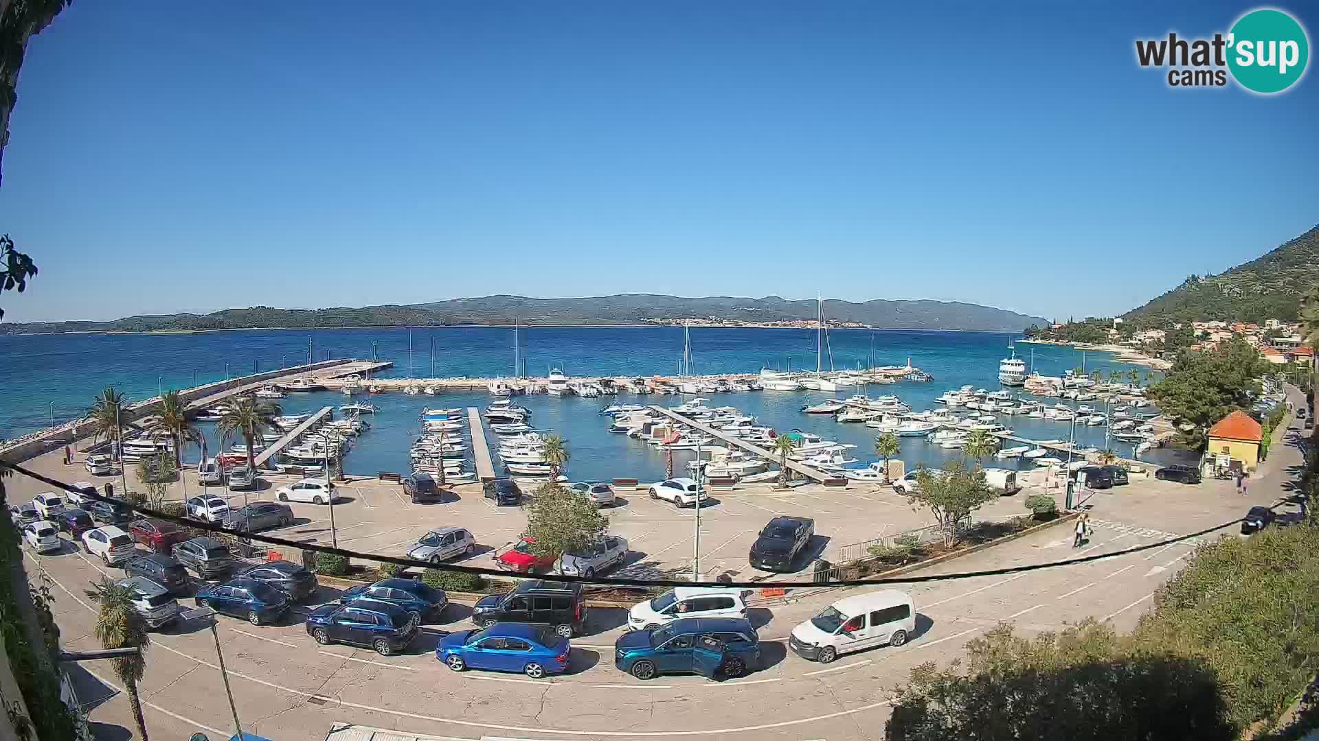 Spletna kamera Orebić Riva – Trajekt za Korčulo v živo