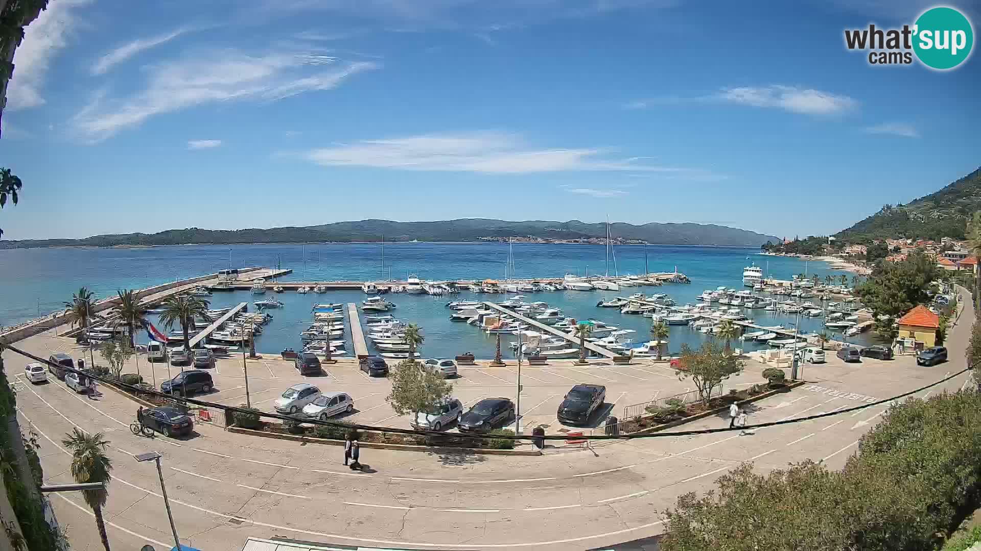 Webcam Orebić Uferpromenade – Fähre nach Korčula Live