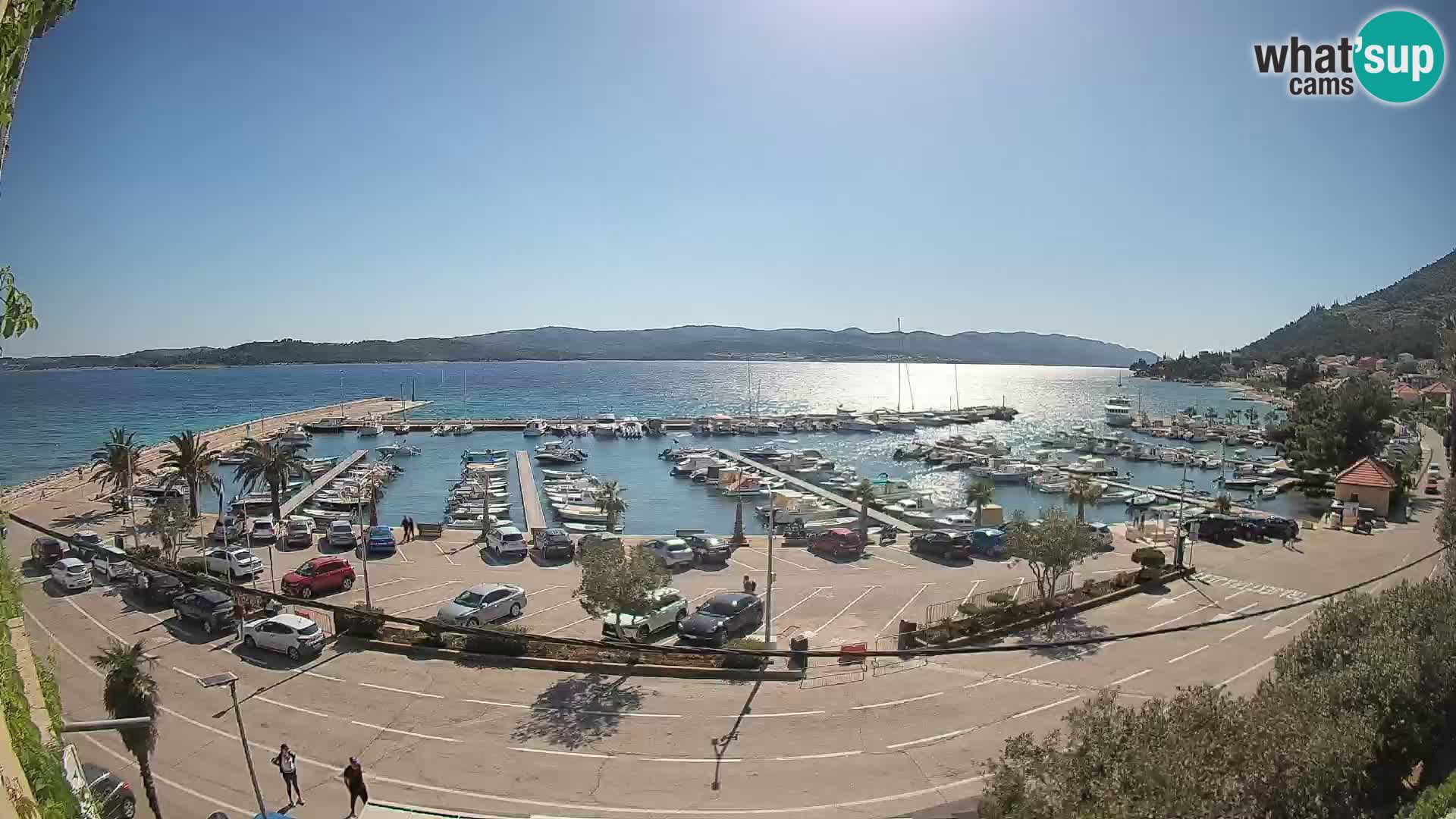 Webcam Orebić Uferpromenade – Fähre nach Korčula Live
