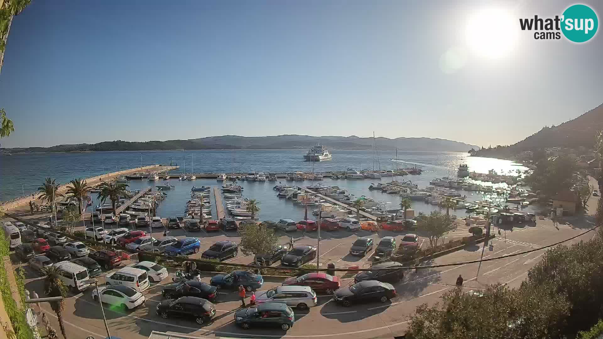 Webcam Orebić Riva – Ferry a Korčula en vivo