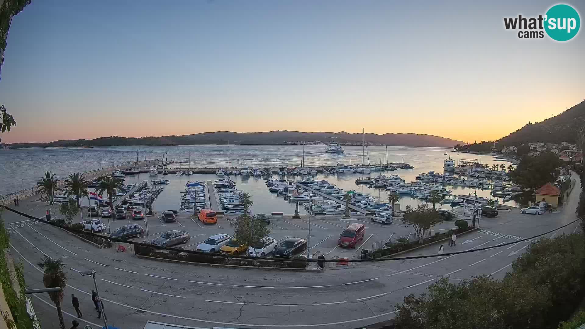 Webcam Orebić Riva – Ferry a Korčula en vivo