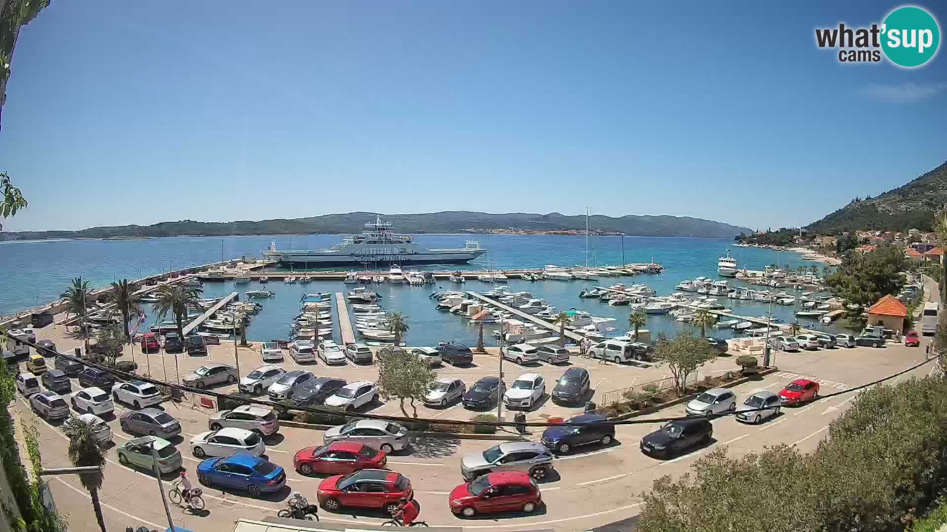 Spletna kamera Orebić Riva – Trajekt za Korčulo v živo