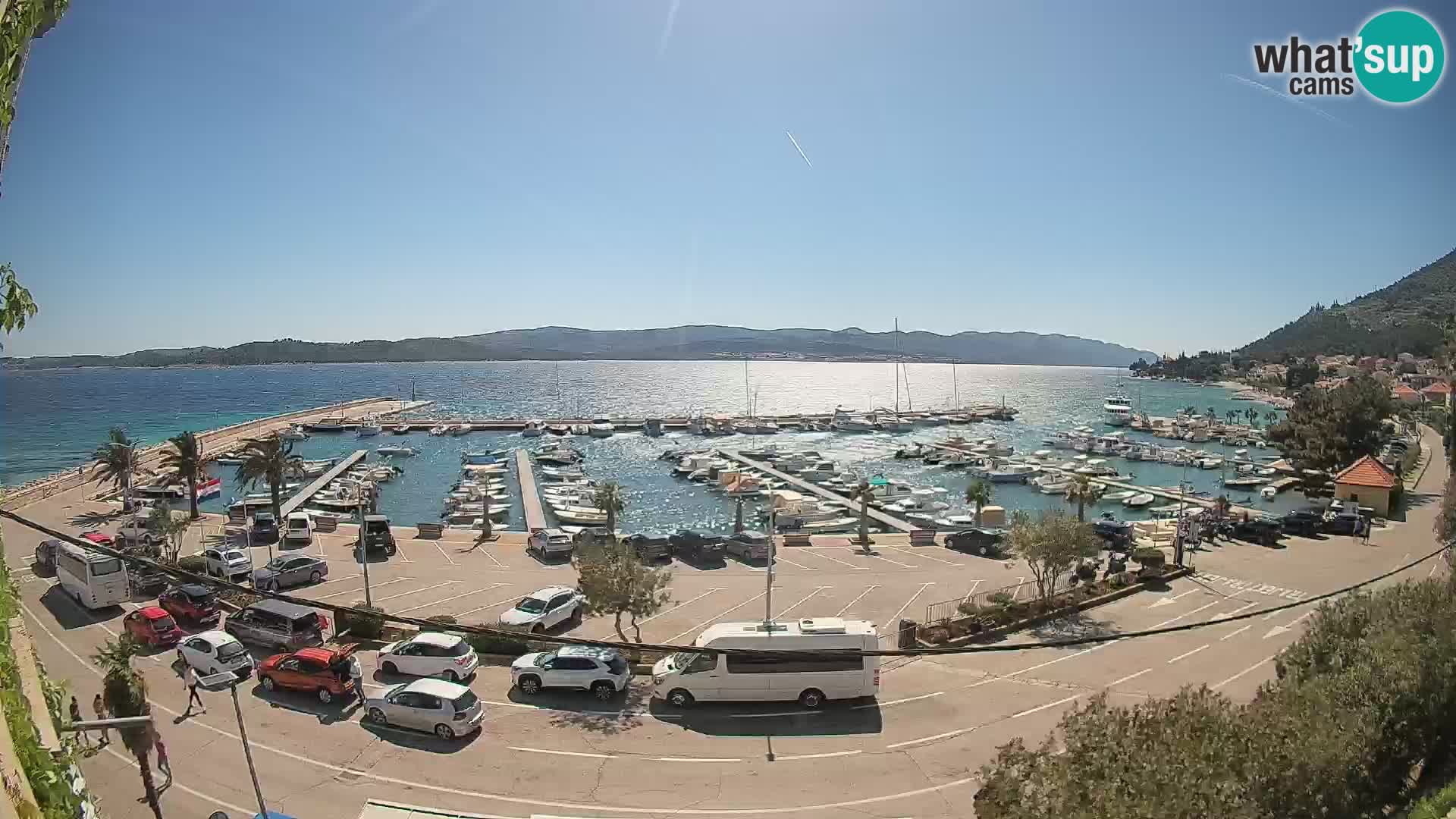 Spletna kamera Orebić Riva – Trajekt za Korčulo v živo