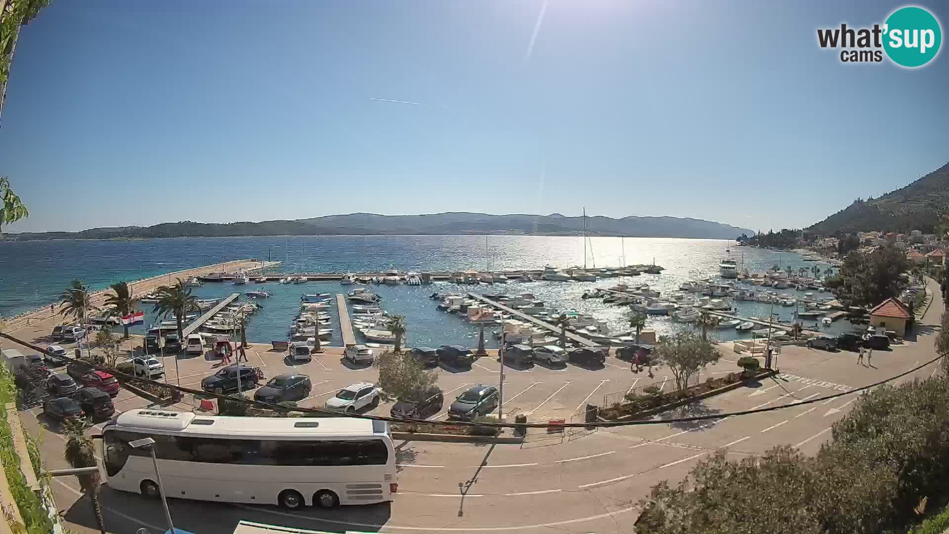 Webcam Orebić Uferpromenade – Fähre nach Korčula Live