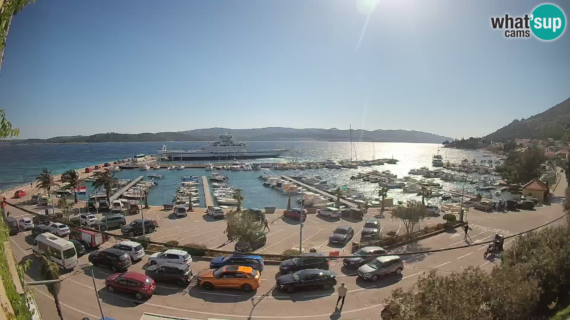 Webcam Orebić Riva – Ferry to Korčula Live
