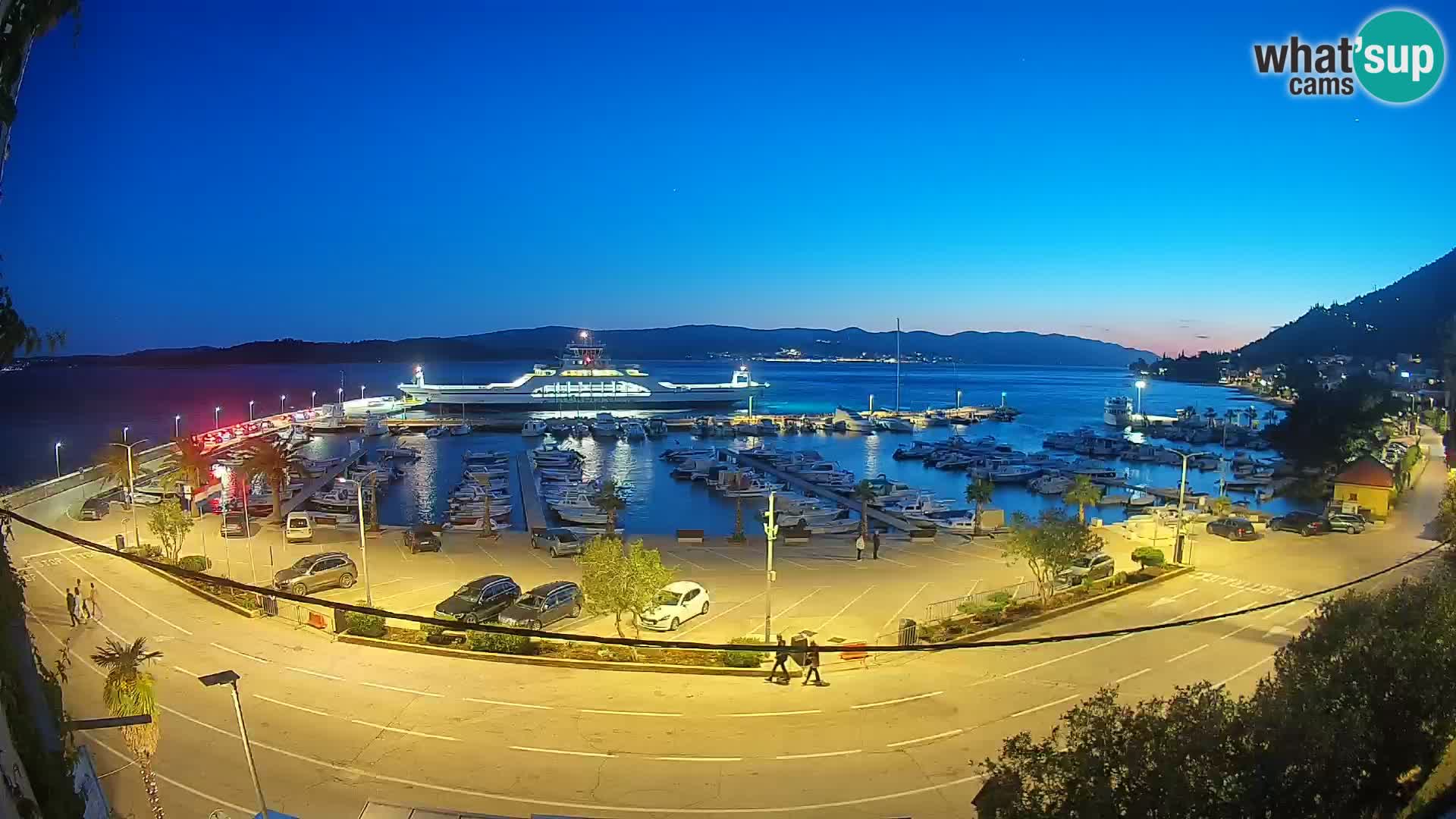 Webcam Orebić Uferpromenade – Fähre nach Korčula Live