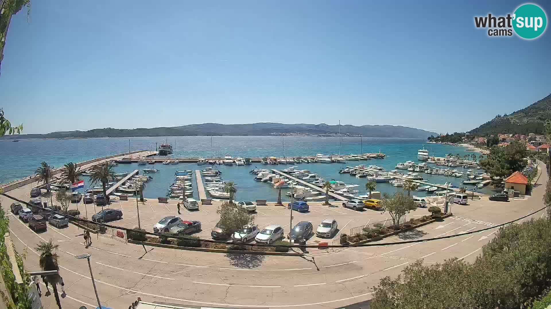 Webcam Orebić Riva – Ferry a Korčula en vivo