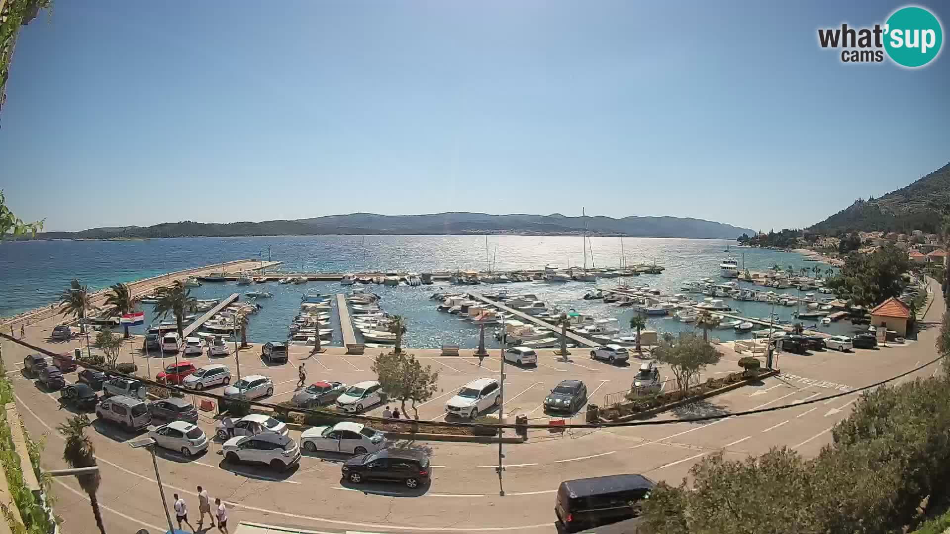 Webcam Orebić Uferpromenade – Fähre nach Korčula Live