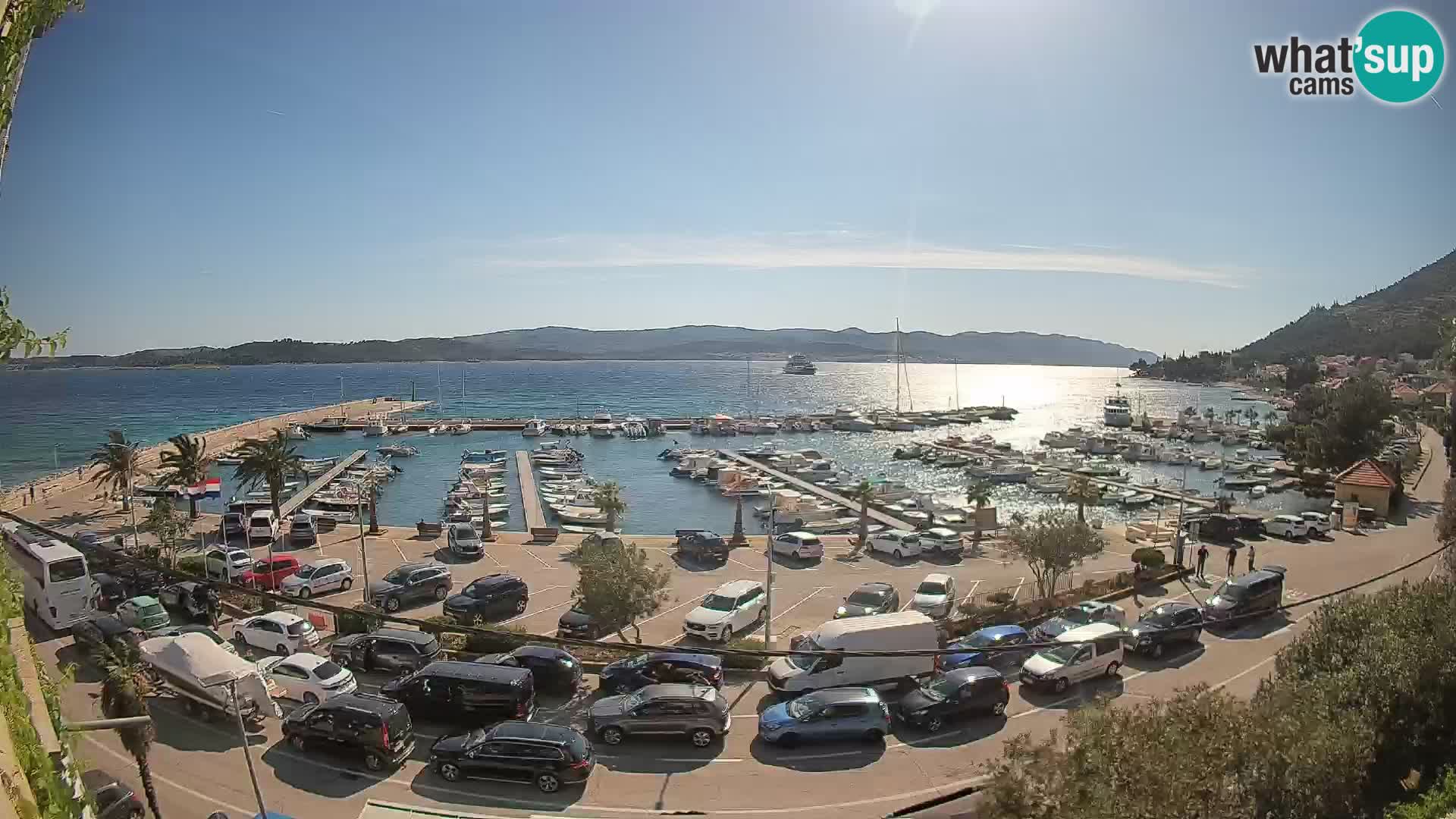 Webcam Orebić Riva – Ferry to Korčula Live