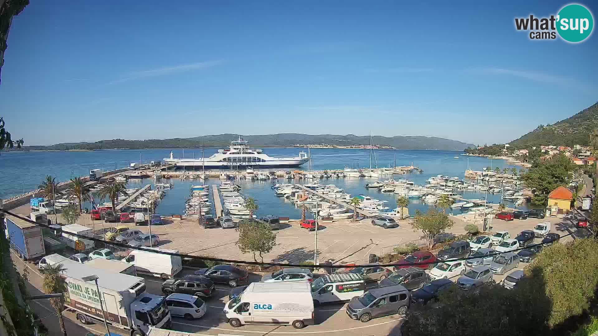 Webcam Orebić Riva – Ferry to Korčula Live