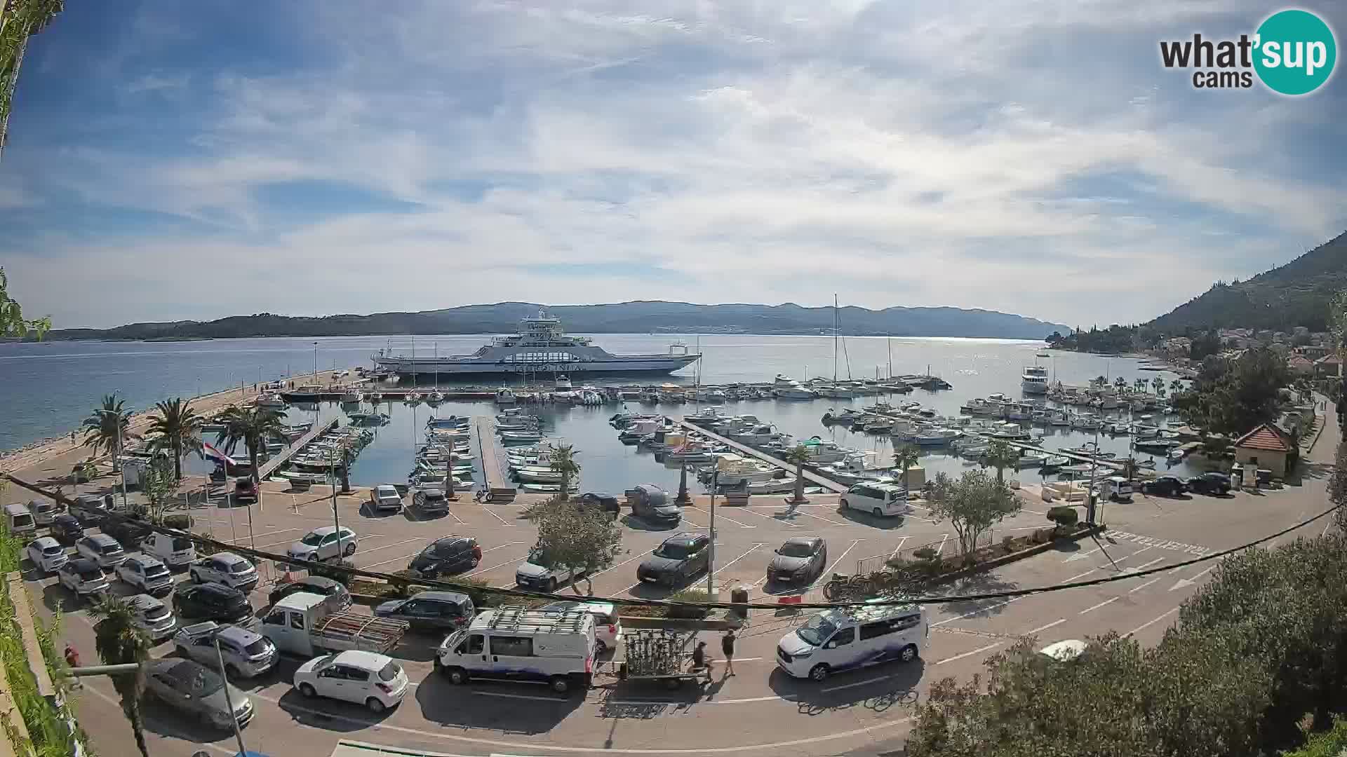 Webcam Orebić Riva – Ferry to Korčula Live