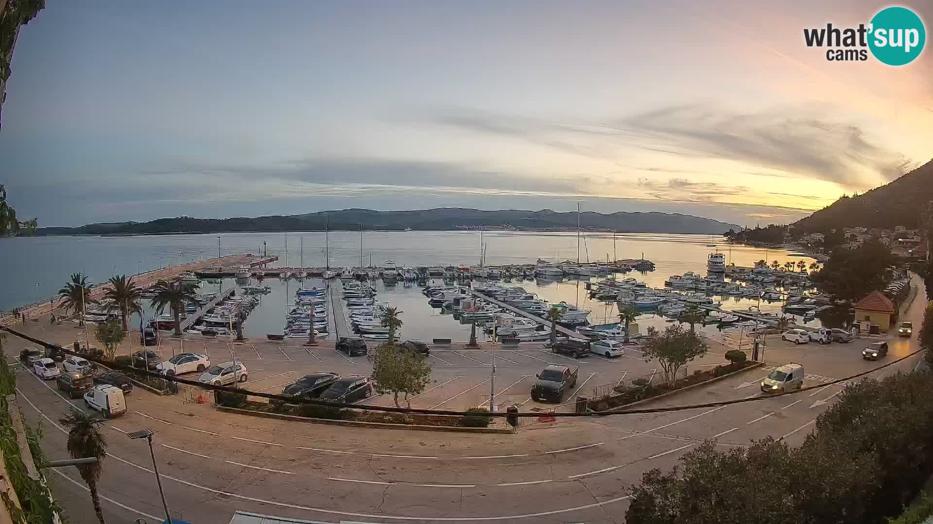 Spletna kamera Orebić Riva – Trajekt za Korčulo v živo