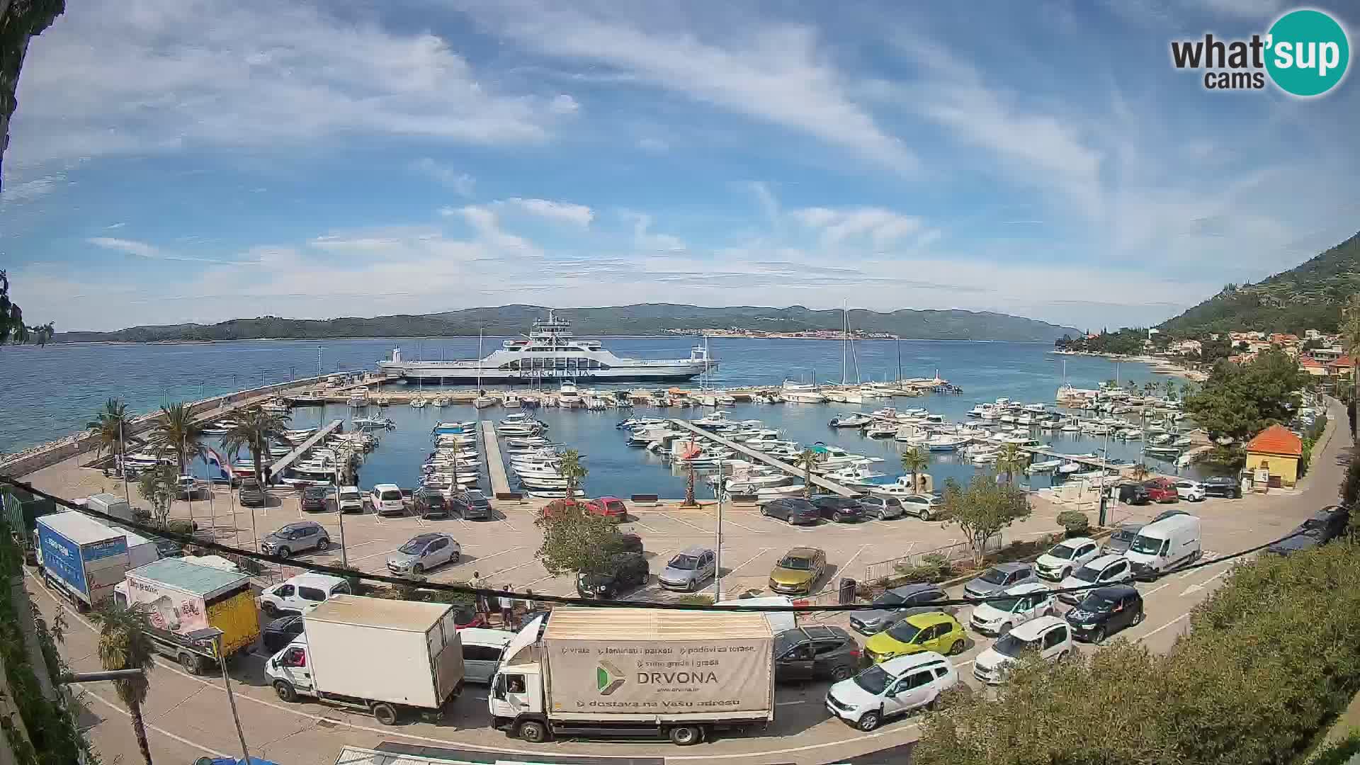 Webcam Orebić Uferpromenade – Fähre nach Korčula Live
