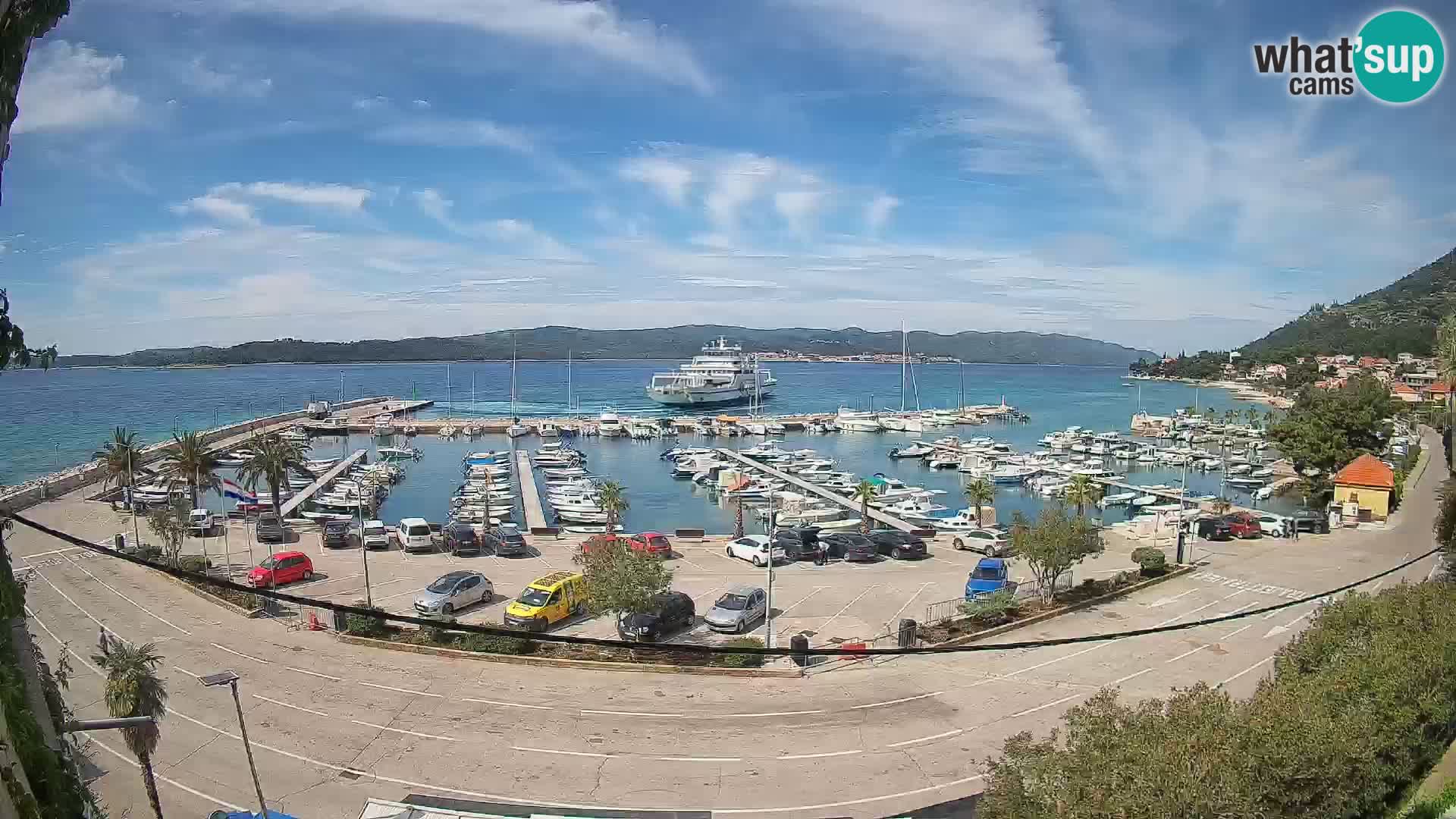 Webcam Orebić Uferpromenade – Fähre nach Korčula Live