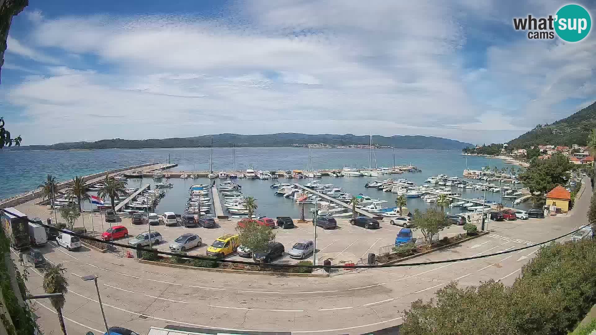 Webcam Orebić Uferpromenade – Fähre nach Korčula Live