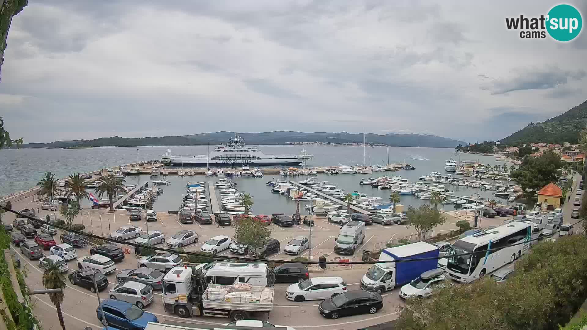 Webcam Orebić Uferpromenade – Fähre nach Korčula Live