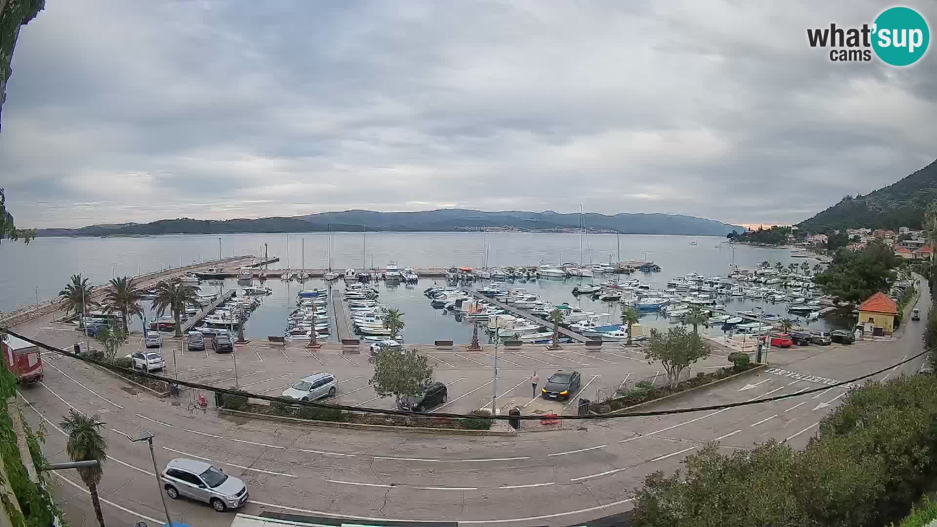 Spletna kamera Orebić Riva – Trajekt za Korčulo v živo