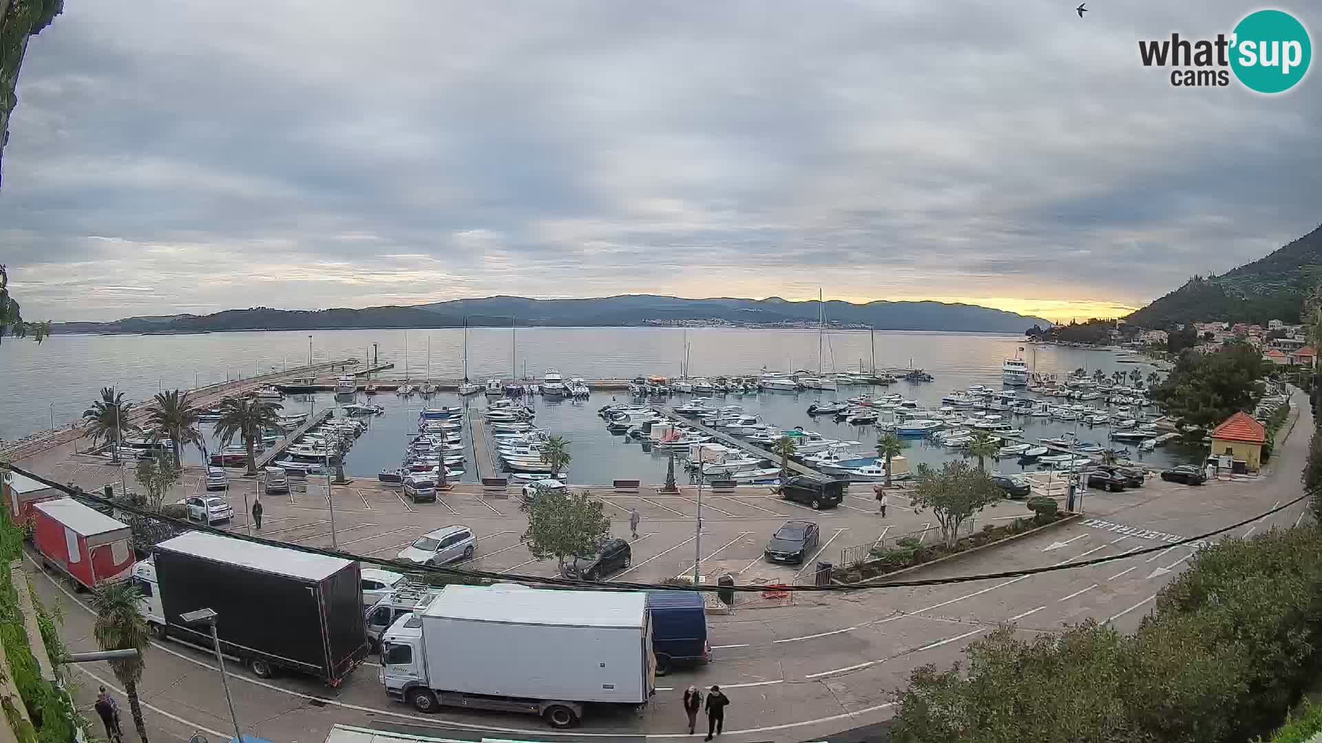 Webcam Orebić Uferpromenade – Fähre nach Korčula Live