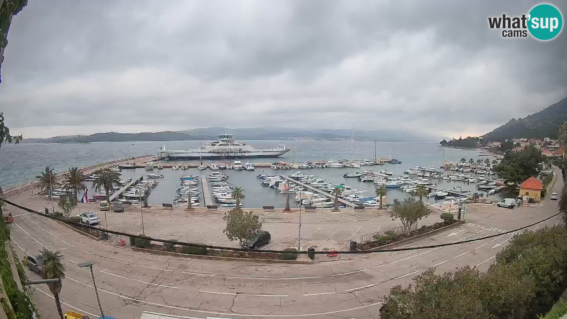 Webcam Orebić Riva – Ferry a Korčula en vivo