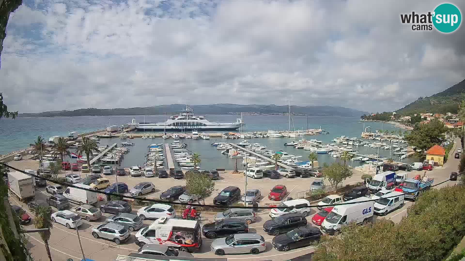 Web kamera Orebić Riva – Trajekt za Korčulu uživo