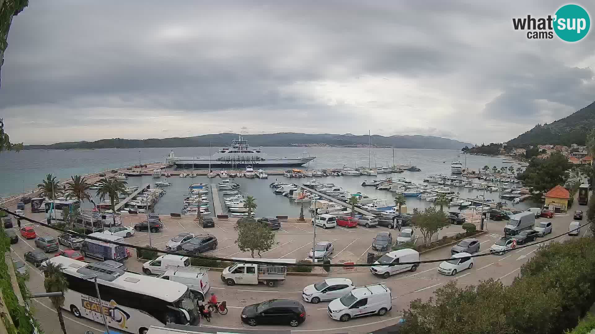 Spletna kamera Orebić Riva – Trajekt za Korčulo v živo