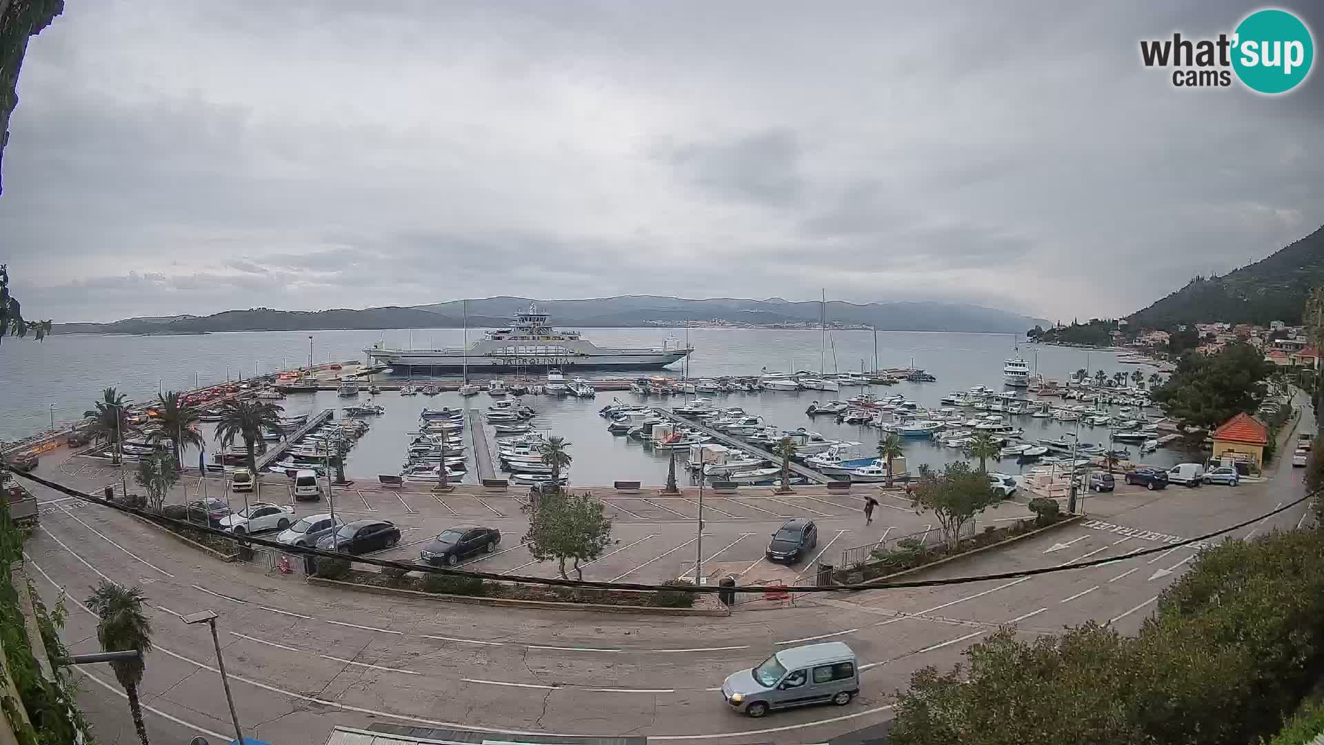 Webcam Orebić Riva – Ferry to Korčula Live