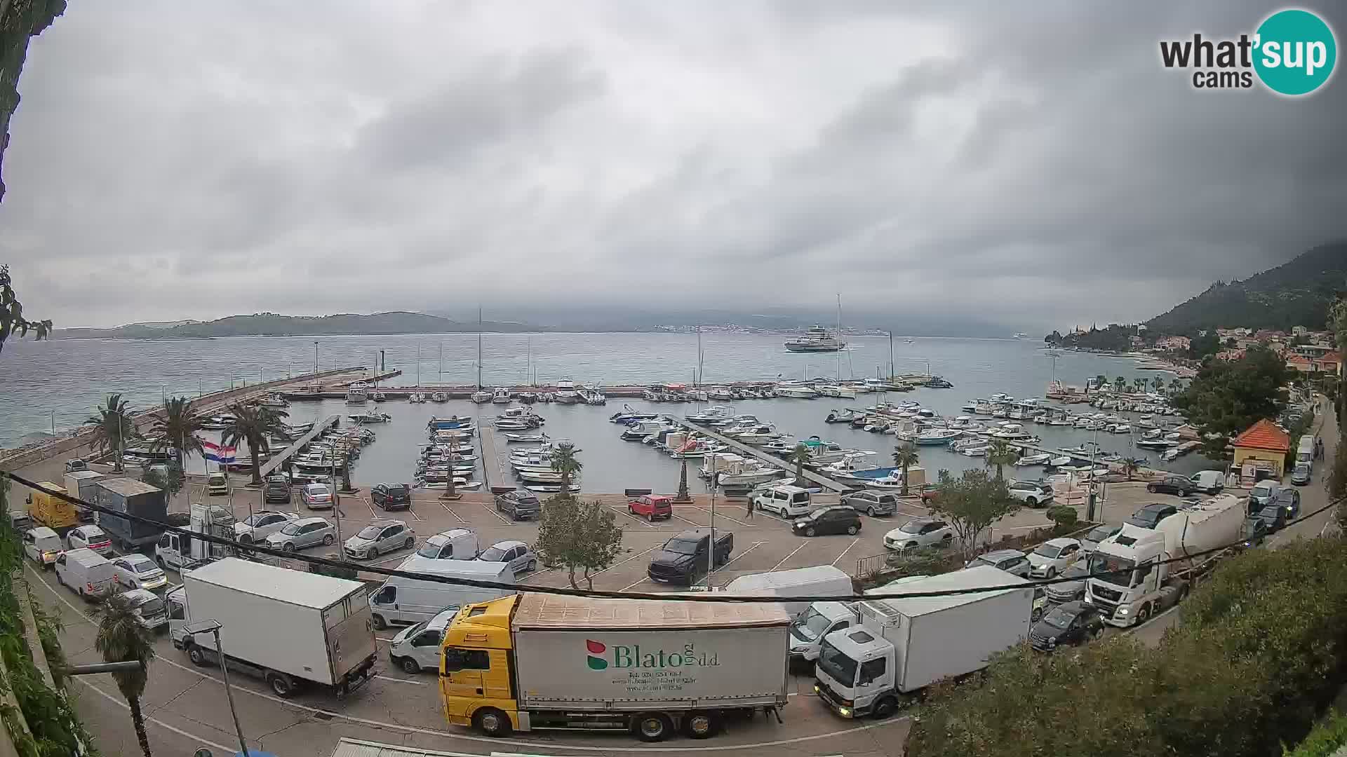 Spletna kamera Orebić Riva – Trajekt za Korčulo v živo