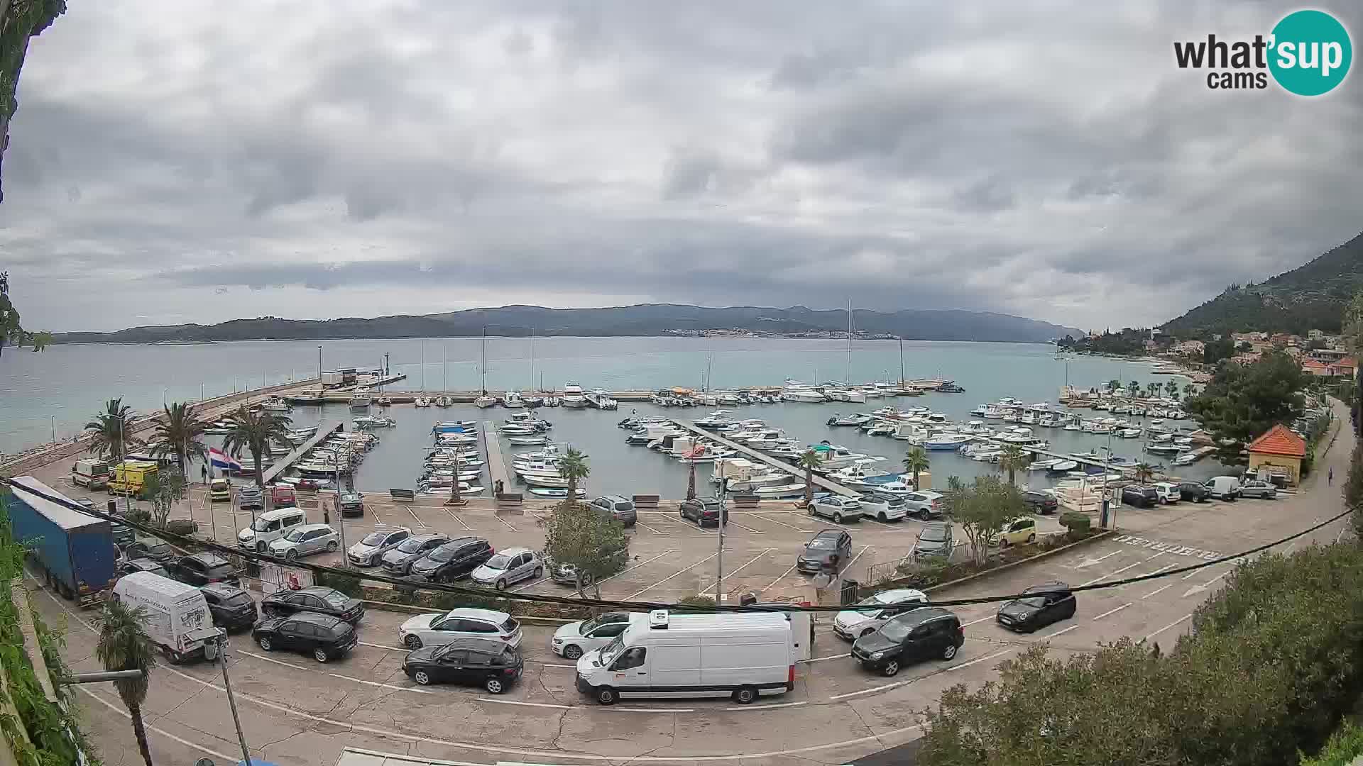 Webcam Orebić Riva – Ferry to Korčula Live