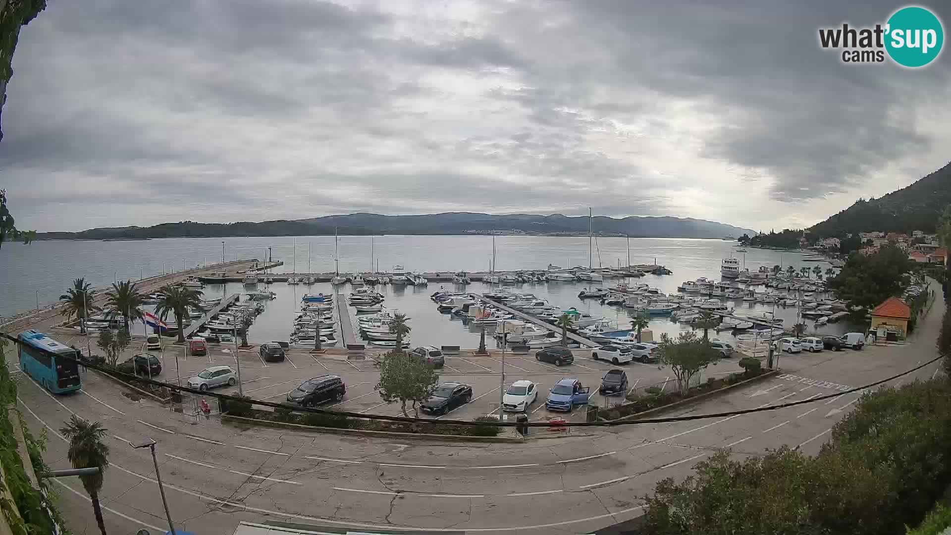 Webcam Orebić Uferpromenade – Fähre nach Korčula Live
