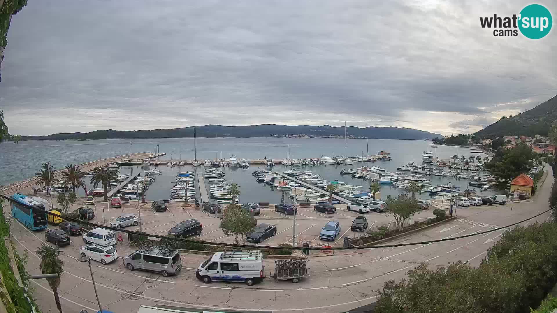 Spletna kamera Orebić Riva – Trajekt za Korčulo v živo