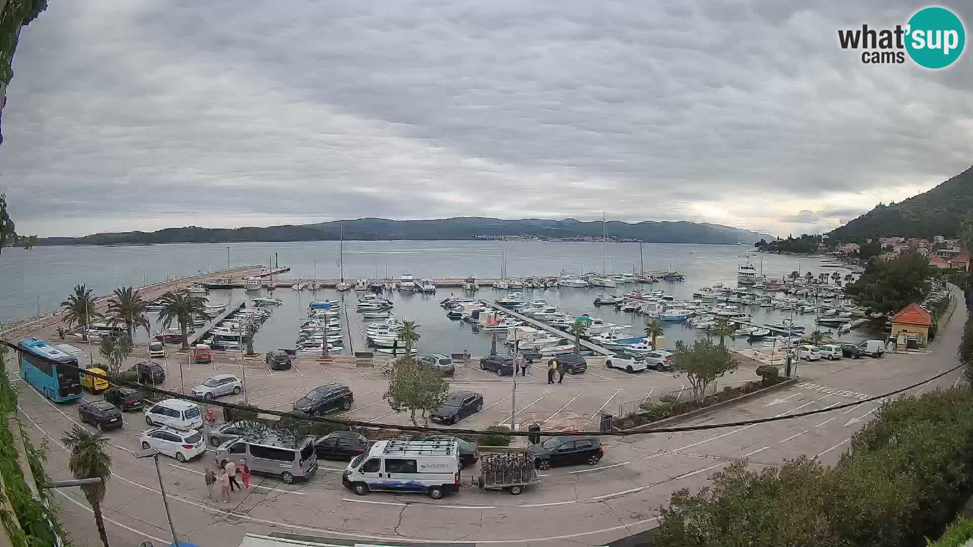 Spletna kamera Orebić Riva – Trajekt za Korčulo v živo