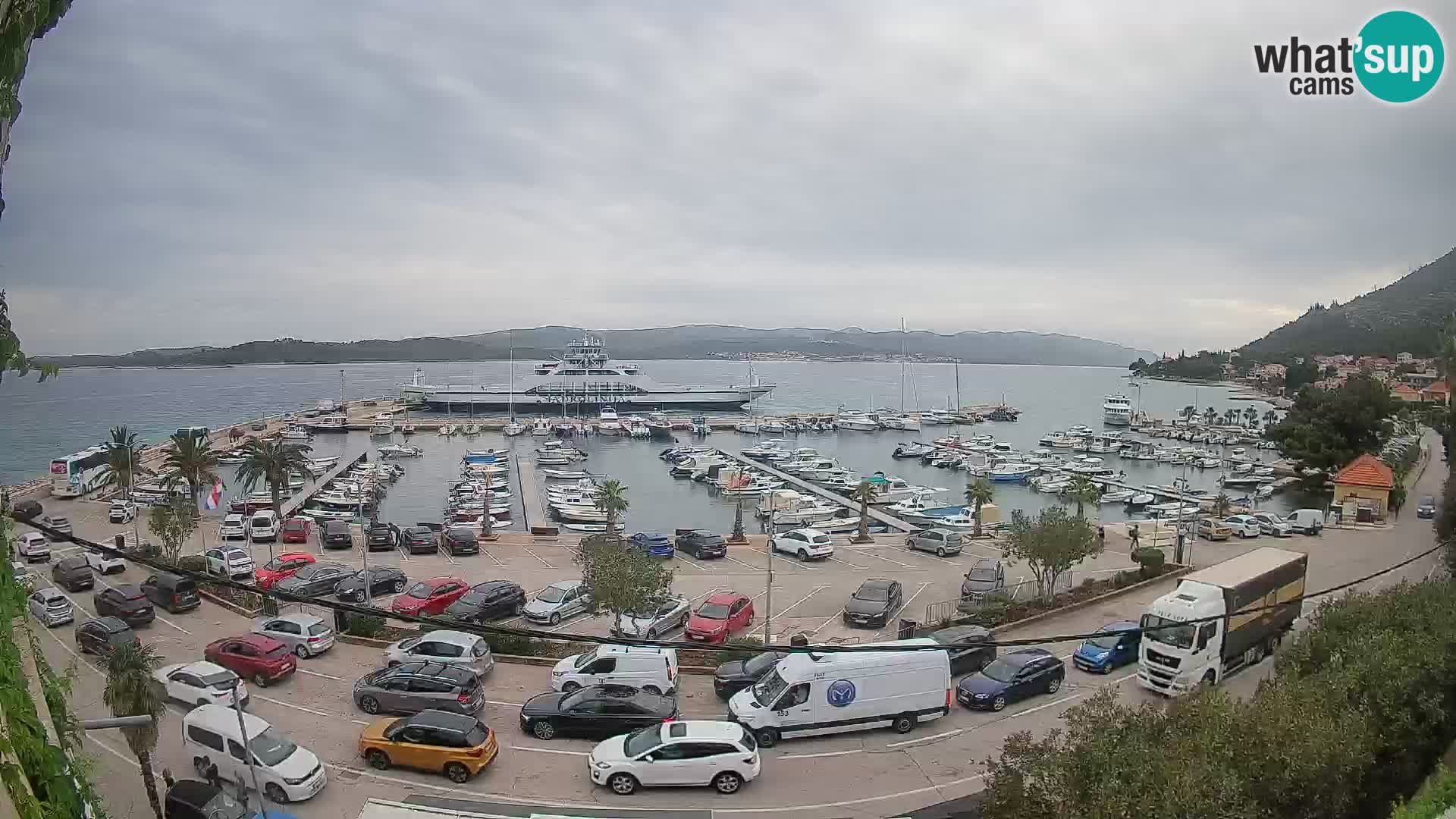 Spletna kamera Orebić Riva – Trajekt za Korčulo v živo