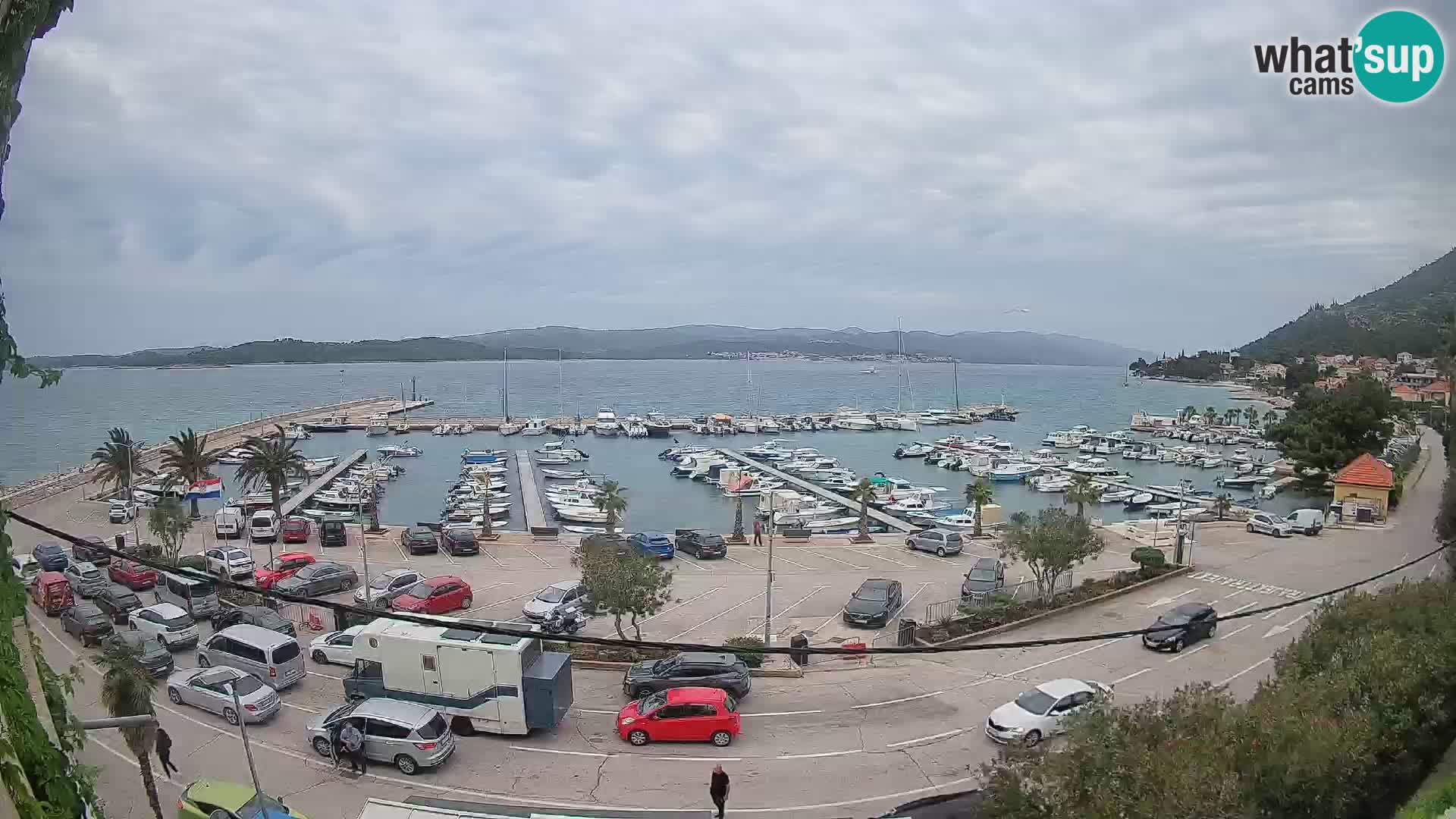 Spletna kamera Orebić Riva – Trajekt za Korčulo v živo