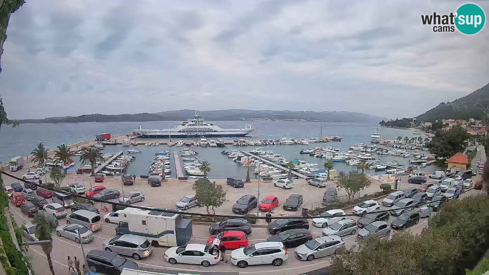 Web kamera Orebić Riva – Trajekt za Korčulu uživo