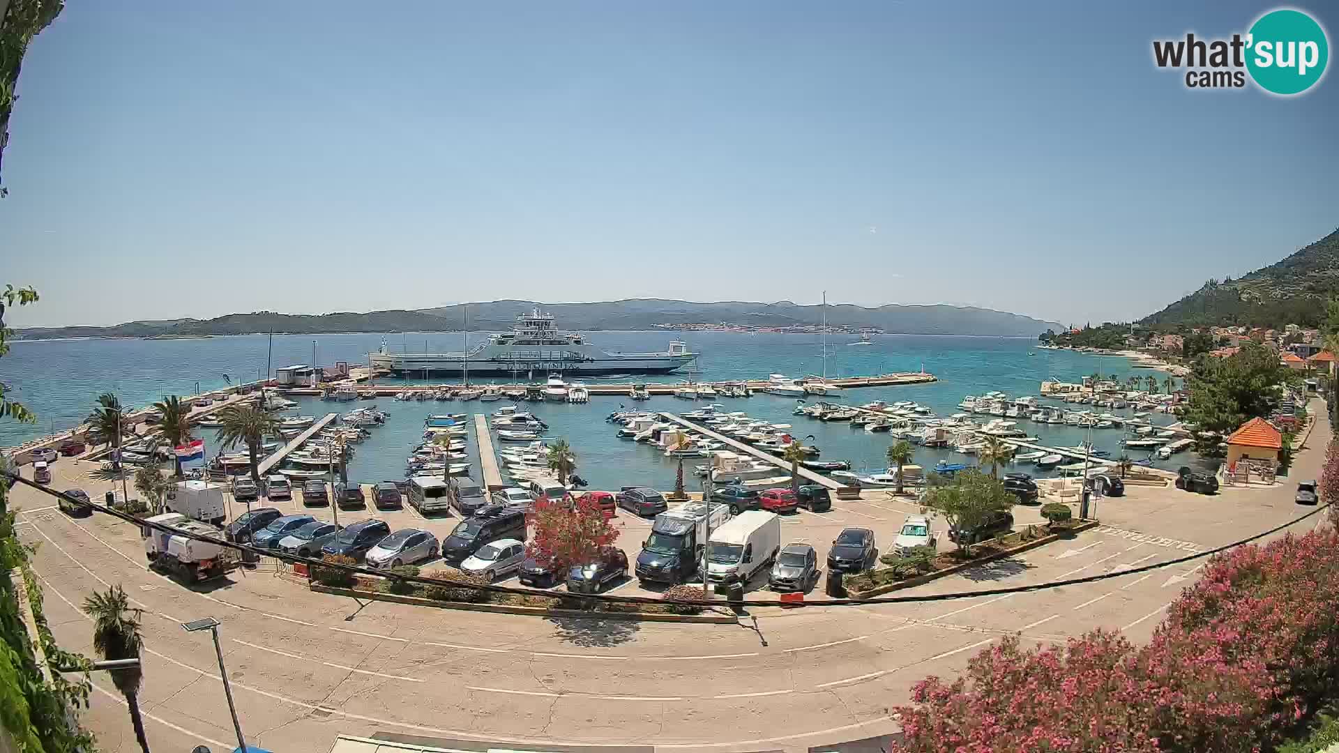 Web kamera Orebić Riva – Trajekt za Korčulu uživo