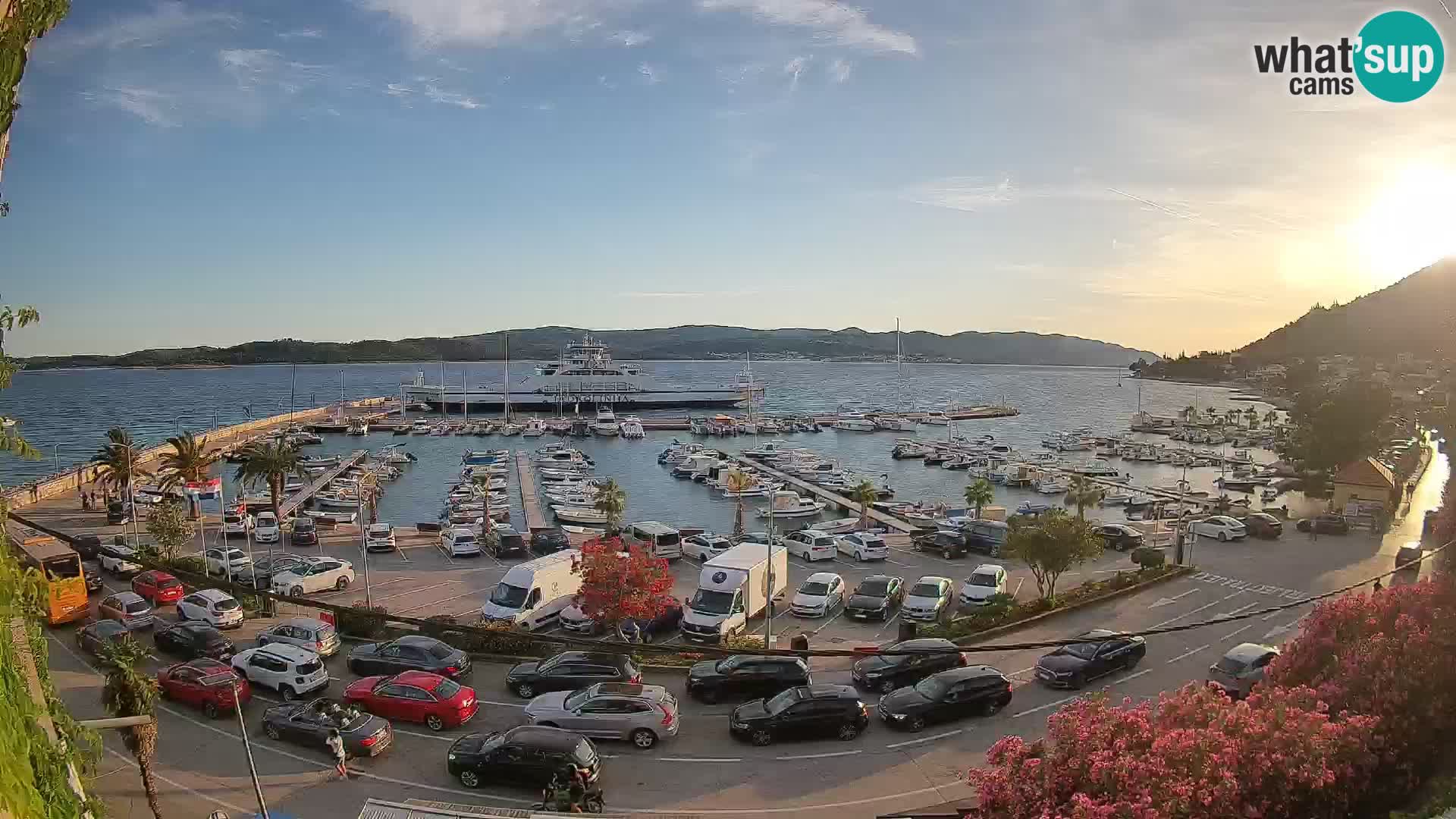 Webcam Orebić Uferpromenade – Fähre nach Korčula Live