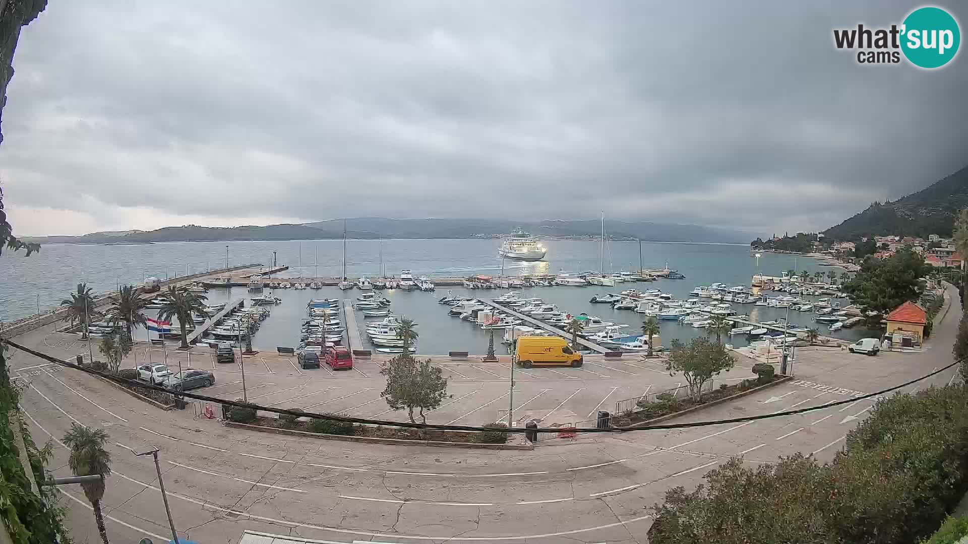 Webcam Orebić Riva – Ferry a Korčula en vivo